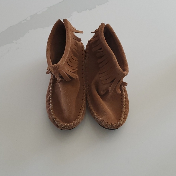 Mini Boden Other - Mini Boden Leather Moccasins Size 27 Brown Suede